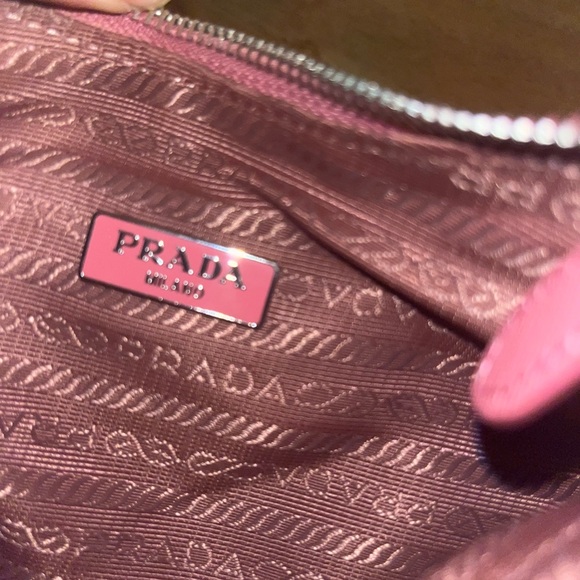 PRADA Hobo Tessuto Gaufre with Saffiano Mini Pink - Picture 6 of 13